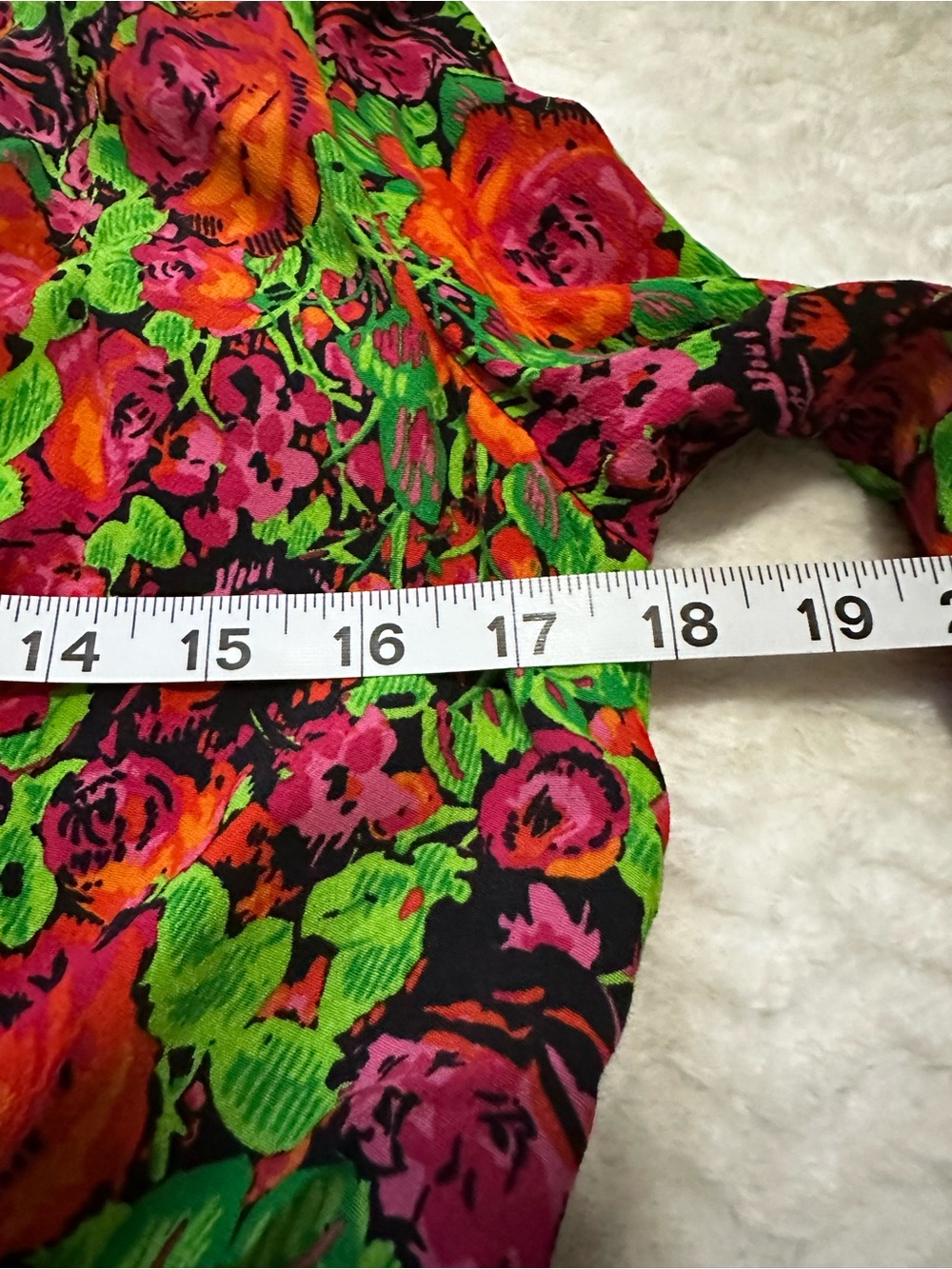 New With Tags! Zara Neon Floral Long Sleeve Knot Front Dress – Size Medium (M) - Picture 5 of 12